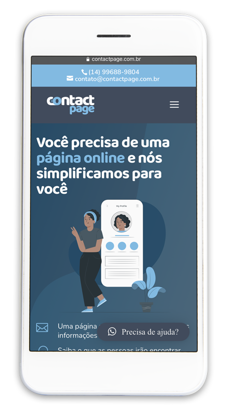 Criação de Website Mobile ContactPage