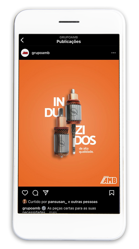 Gerenciamento Redes Sociais Peças Automóveis Grupo AMB