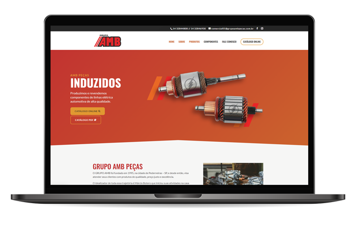 Grupo AMB Peças Automotivas Desenvolvimento de Site