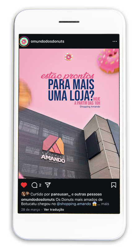 Gerenciamento Redes Sociais Botucatu Mundo dos Donuts