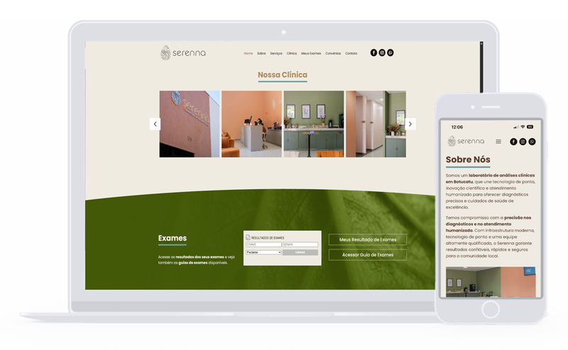 Website Laboratório Botucatu Serenna